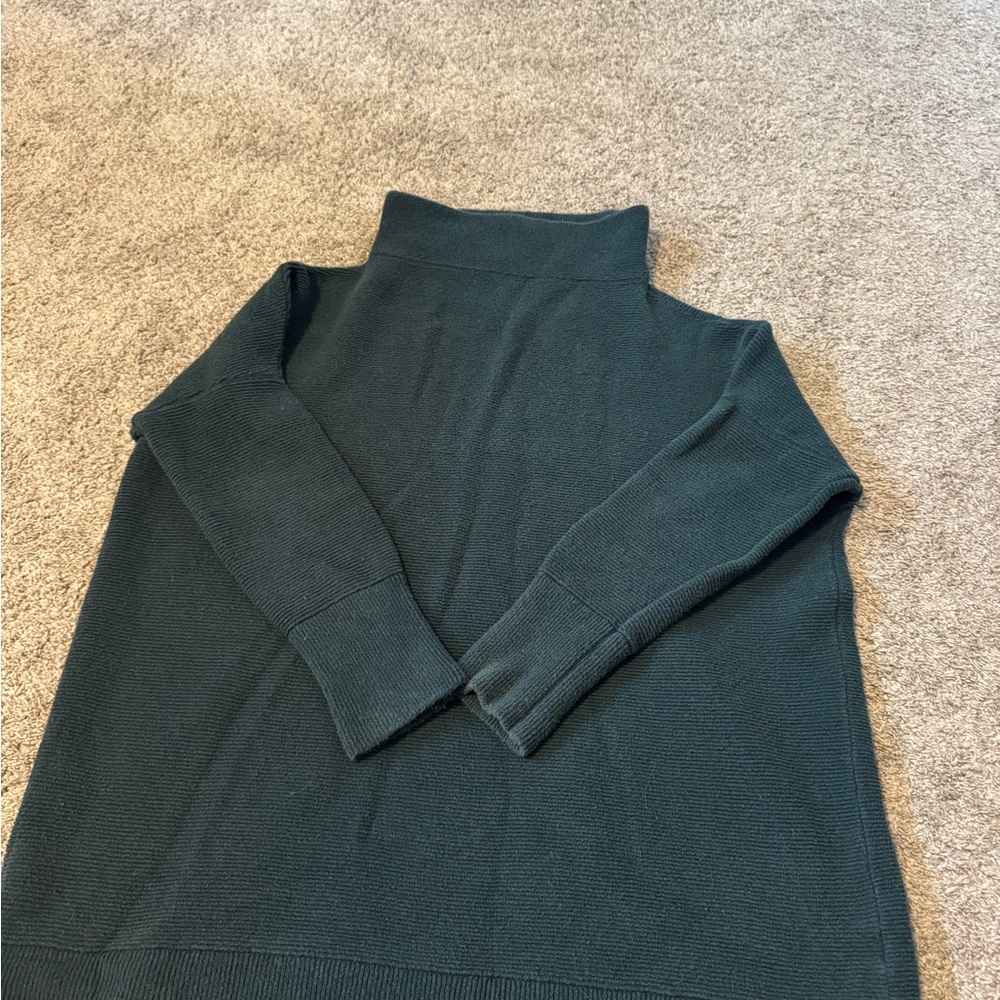 Free People Tunic Sweater – Emerald Green – Size L – Cozy Fall Must-Have